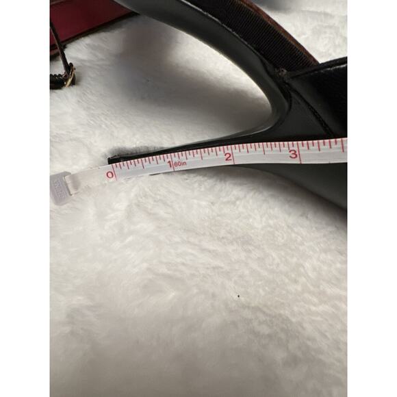 Tommy Girl Hilfiger Pumps Round Toe Coquette Leather sz 9.5 Black Bow - Picture 5 of 5